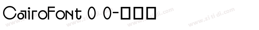CairoFont 0 0字体转换